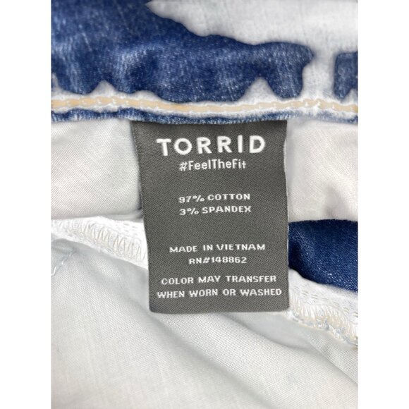 New Torrid Perfect 10" Bermuda Shorts Womens Plus 26 Med Blue Vintage Stretch - Picture 6 of 6